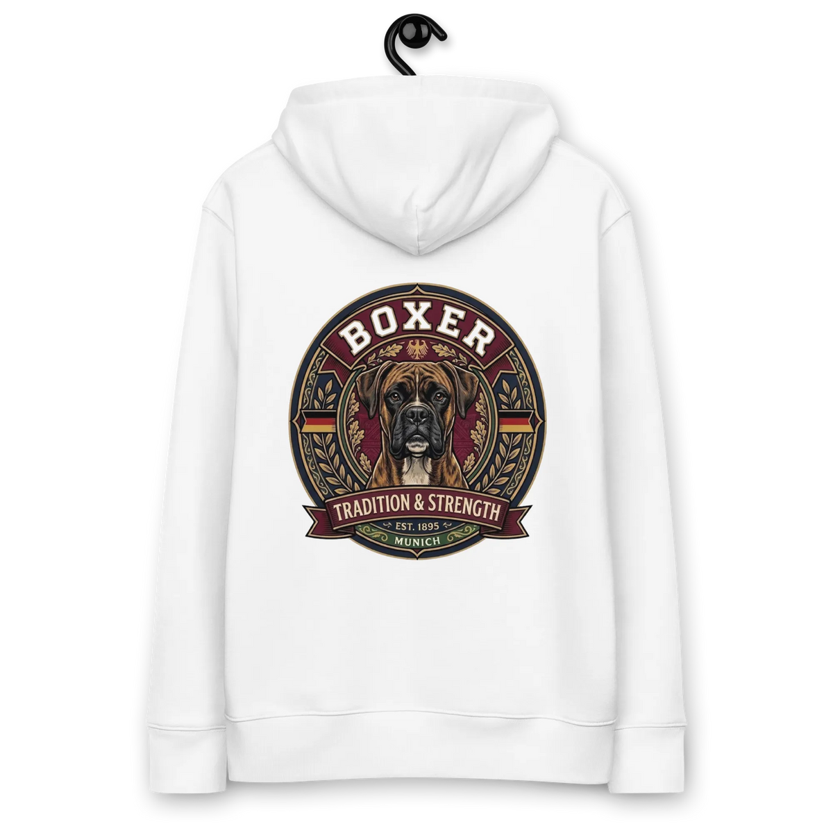 Boxer gestromt - Hoodie aus Bio Baumwolle