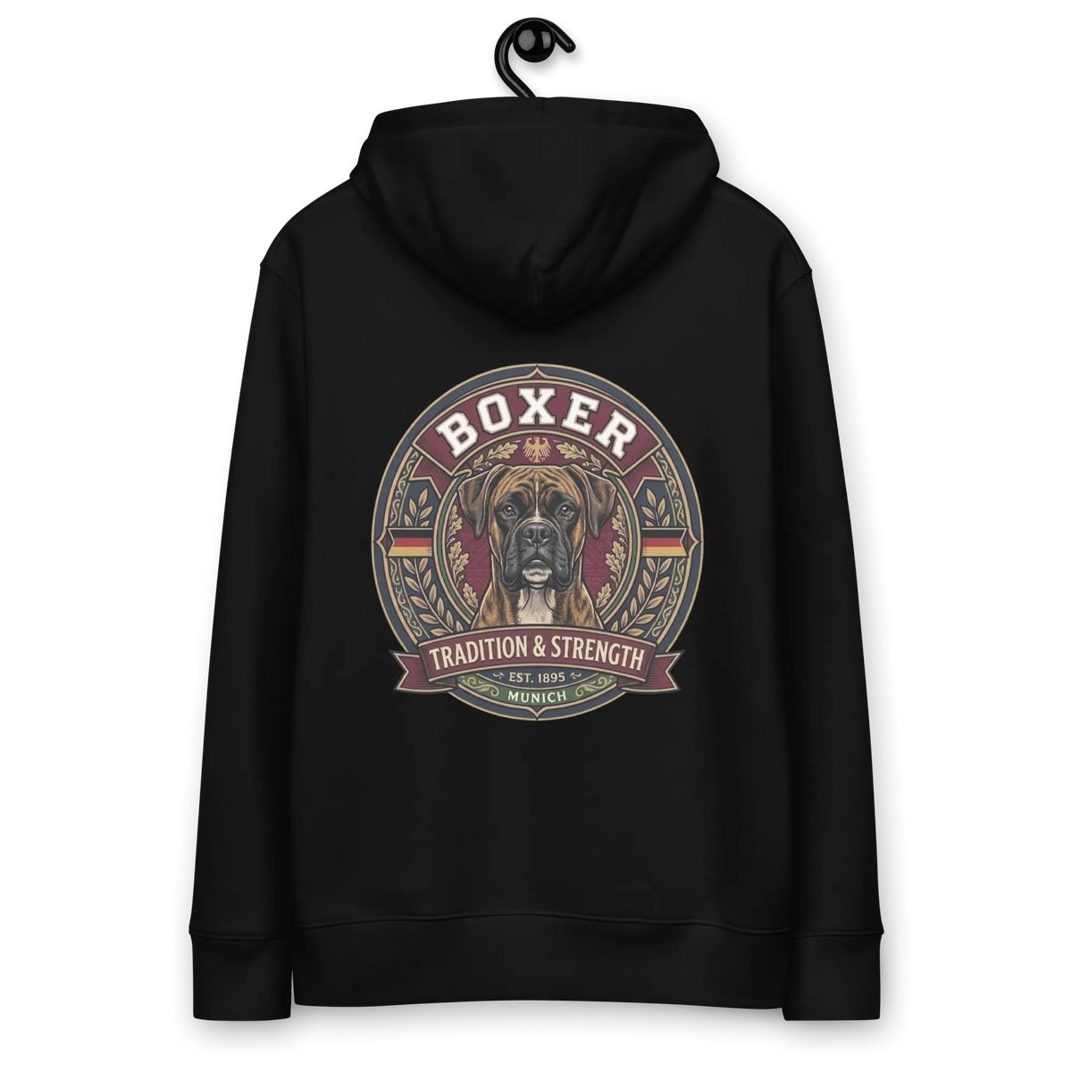 Boxer gestromt - Hoodie aus Bio Baumwolle