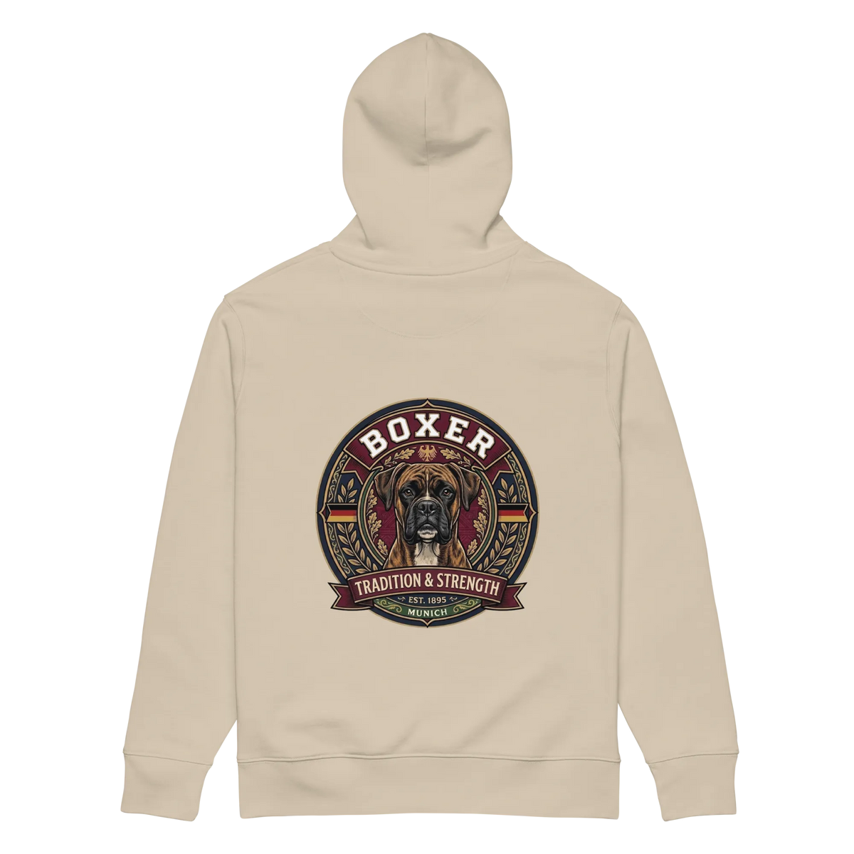 Boxer gestromt - Hoodie aus Bio Baumwolle