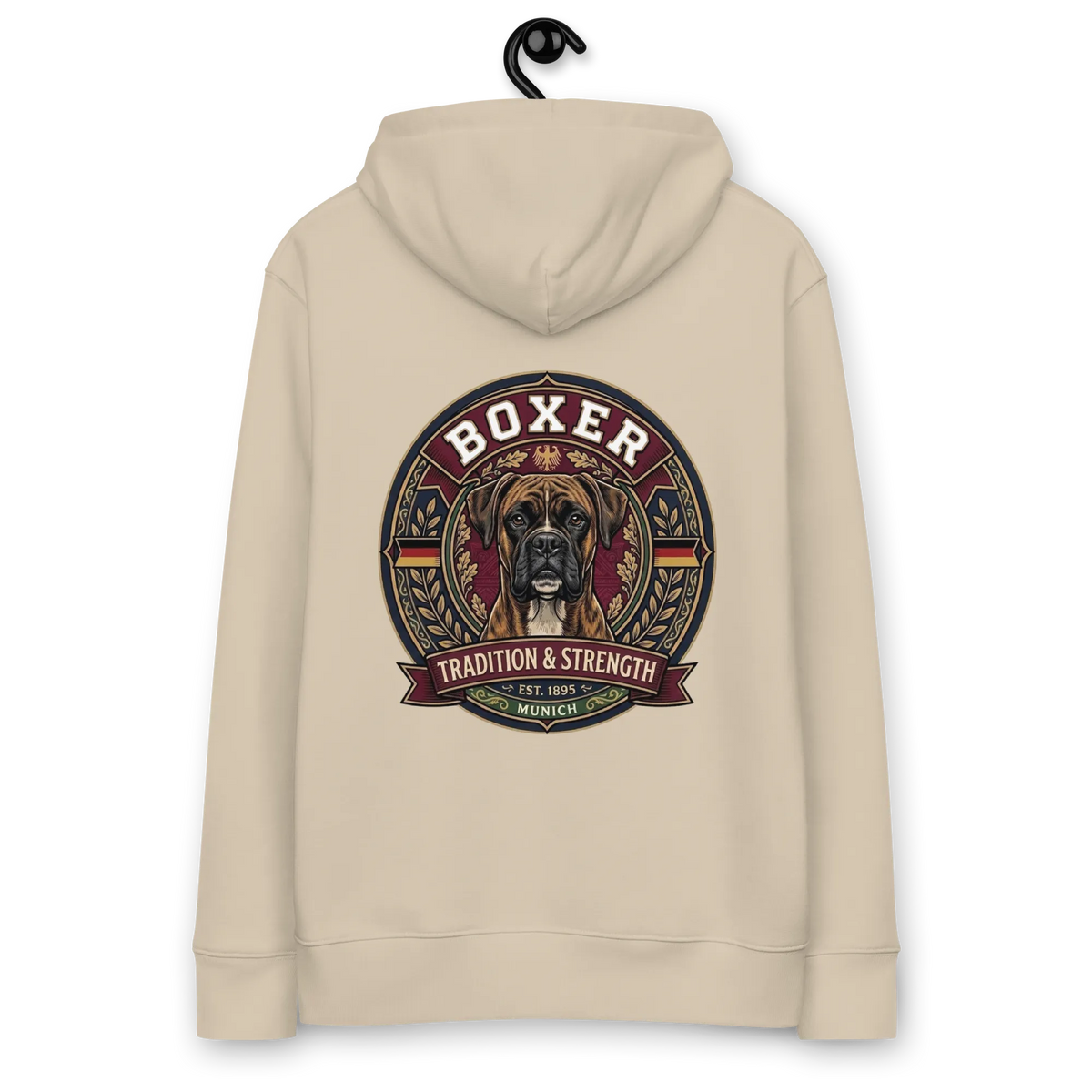 Boxer gestromt - Hoodie aus Bio Baumwolle