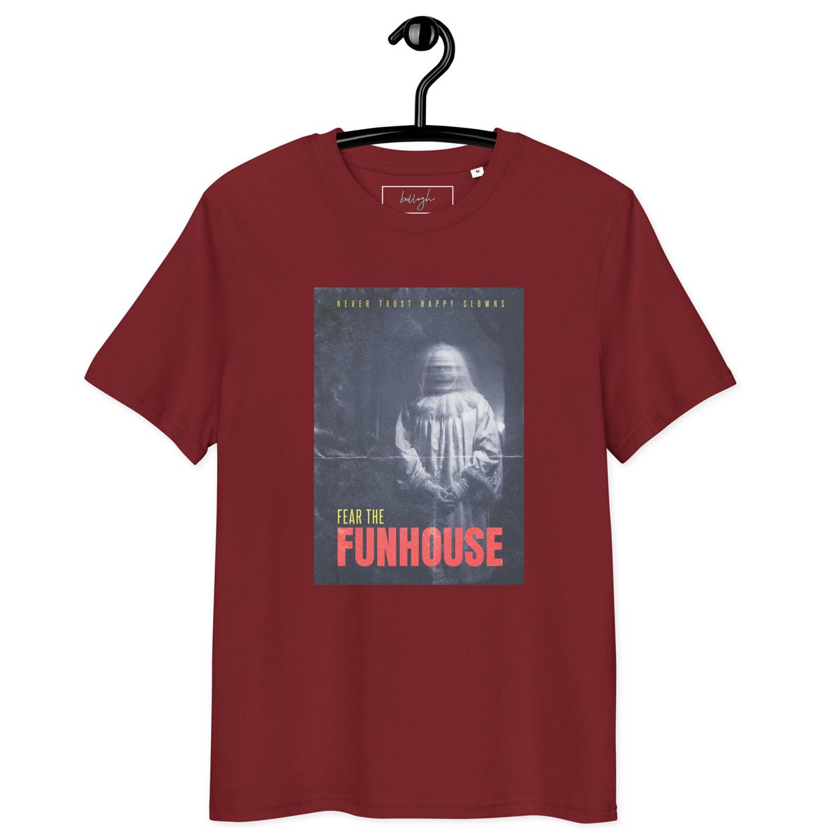 🎪 Fear the Funhouse Clown – Bio T-Shirt für Horror-Fans