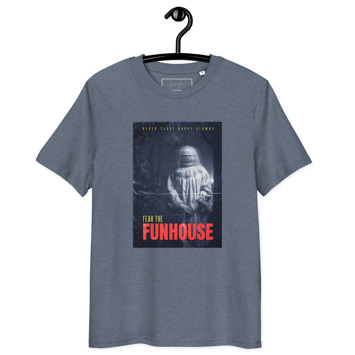 🎪 Fear the Funhouse Clown – Bio T-Shirt für Horror-Fans