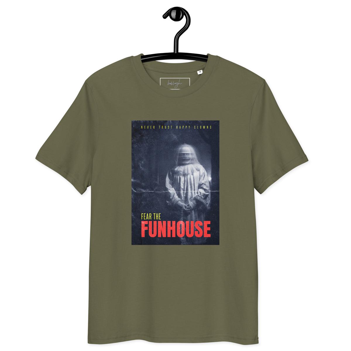 🎪 Fear the Funhouse Clown – Bio T-Shirt für Horror-Fans