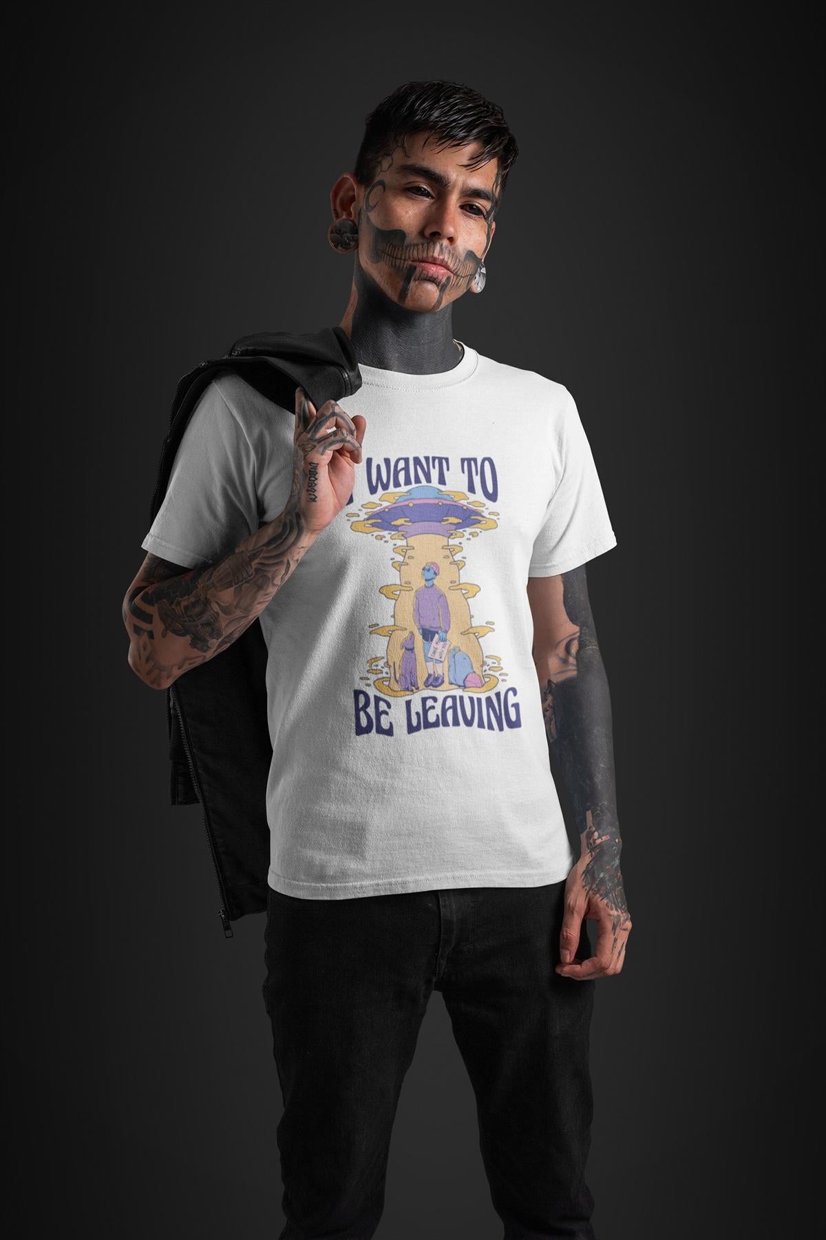 Alien und UFO Bio Baumwoll T-Shirt – E - Girl und E - Boy Style - bullogh#