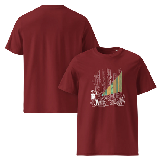 Alien im Wald – T-Shirt aus Bio Baumwolle