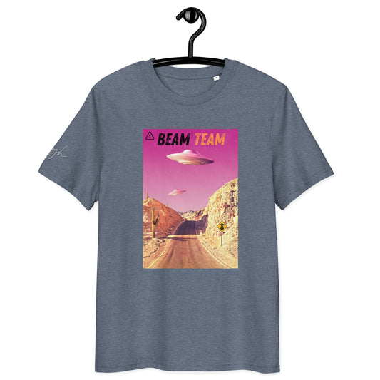 Beam Team Bio Baumwoll T-Shirt – Nachhaltiges Raumschiff Design für Sci - Fi - Fans - bullogh#