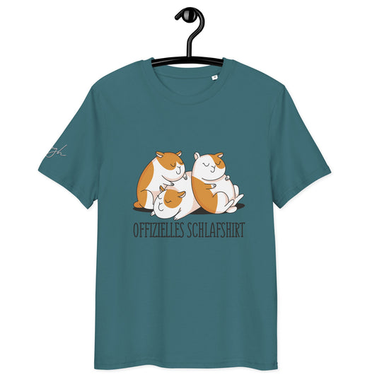Bequemes Bio Nachthemd mit Hamster Design – Offizielles Schlafshirt für Nachteulen - bullogh#