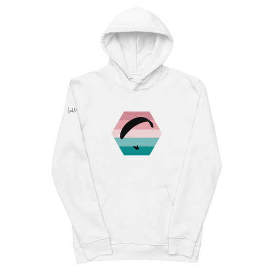 Bio - Baumwoll - Hoodie Paragliding Hexagon v4 für umweltbewusste Gleitschirm - Piloten - bullogh#