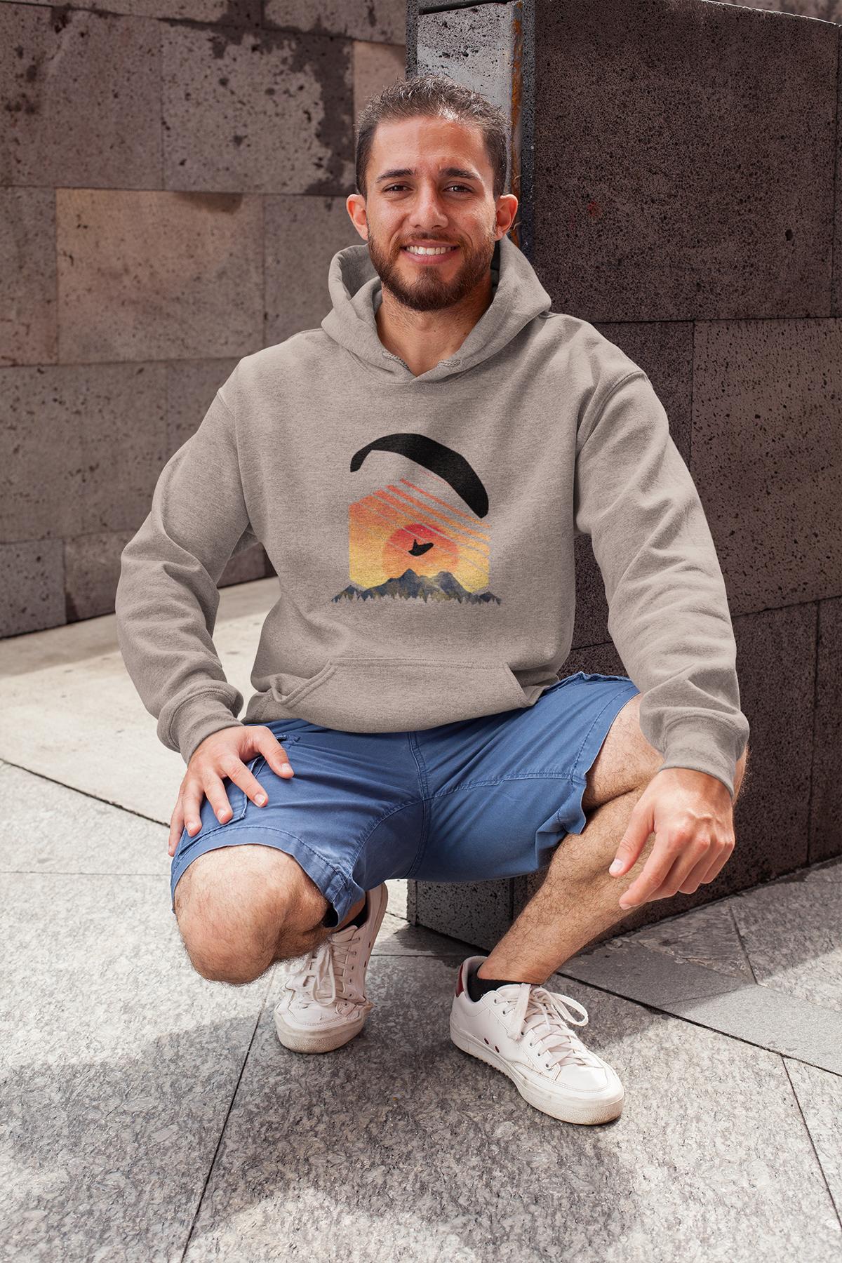 Bio - Baumwoll - Pullover Wild Life Paraglider – Nachhaltiger Pullover für Gleitschirm - Liebhaber - bullogh#