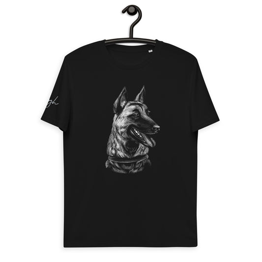 Bio Baumwoll T-Shirt mit Malinois Motiv - Nachhaltige Mode für Hunde Fans - bullogh#
