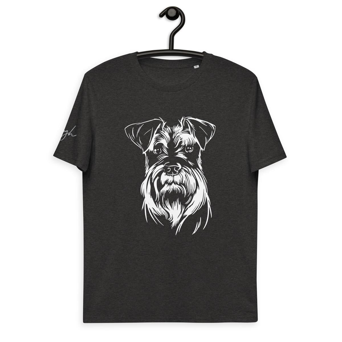 Bio Baumwoll T-Shirt mit Schnauzer Motiv, Nachhaltige Mode für Fans dieser toller Rasse - bullogh#
