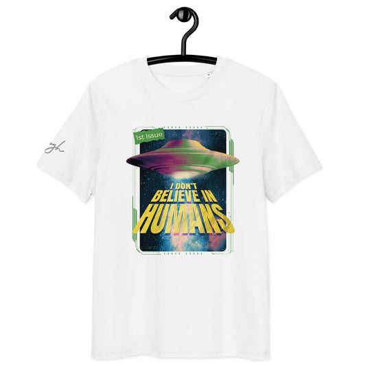 Bio T-Shirt – Alien Artwork believe in Humans - bullogh#