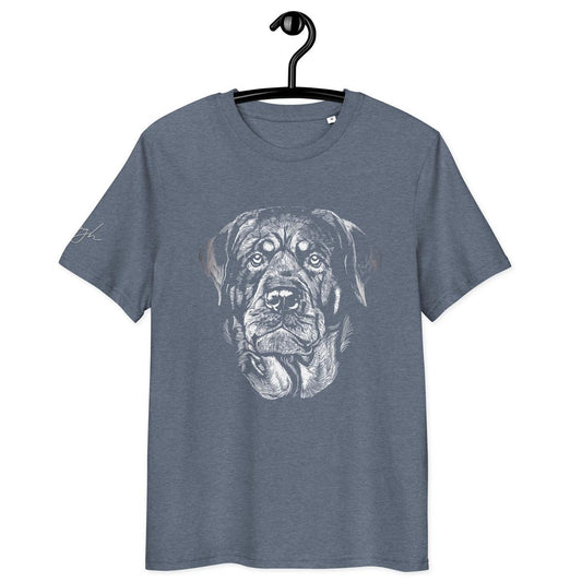 Bio Baumwoll T-Shirt mit Rottweiler Motiv, Nachhaltige Mode, Hundefans