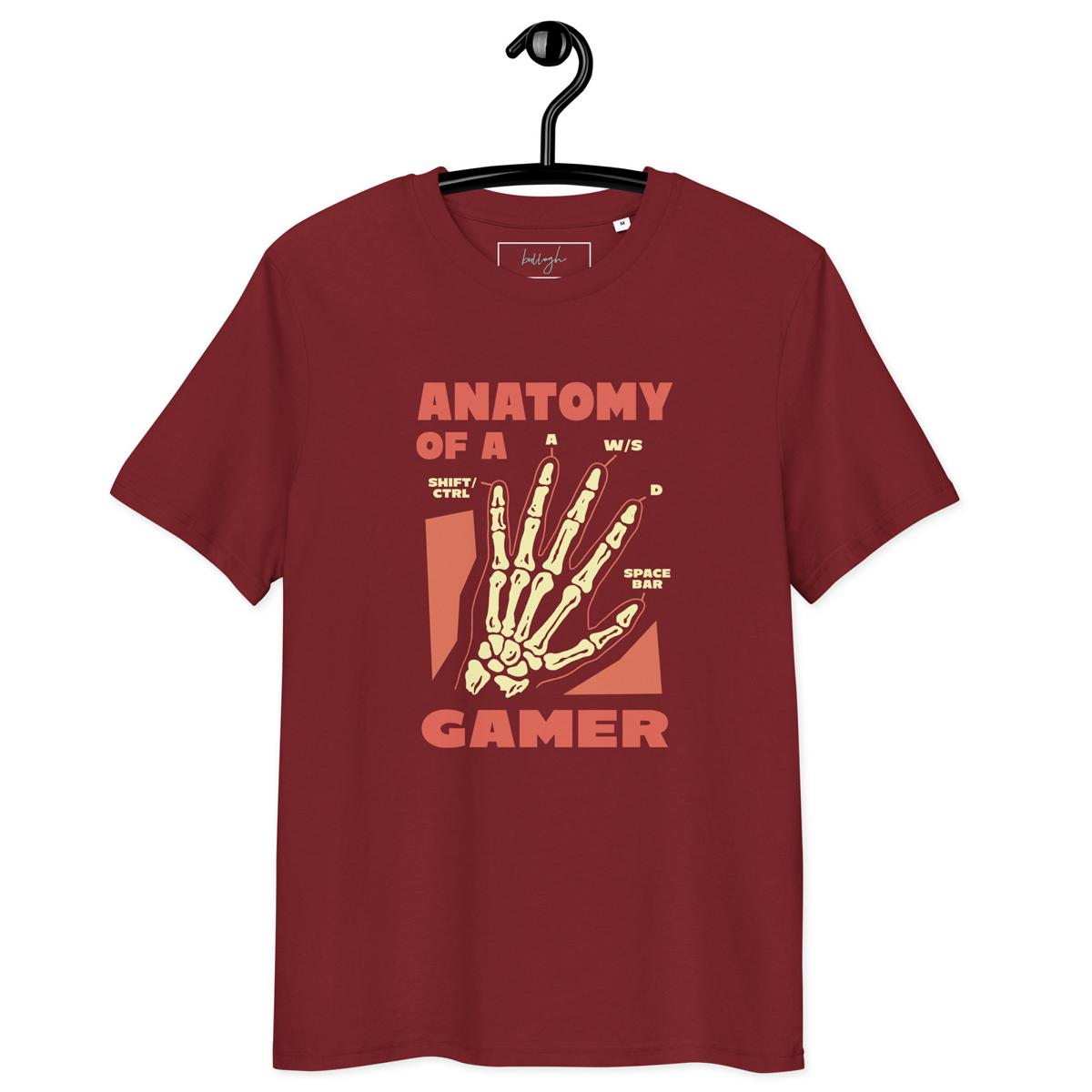 Anatomy of a Gamer – Bio-T-Shirt mit Skelett-Hand im Gamer-Style