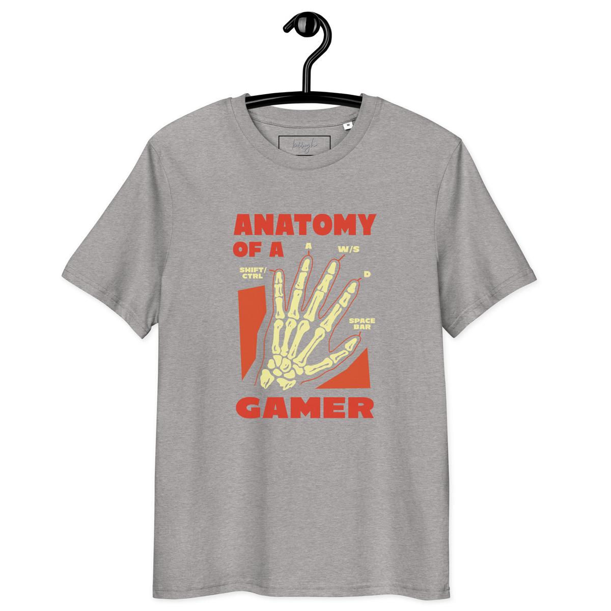 Anatomy of a Gamer – Bio-T-Shirt mit Skelett-Hand im Gamer-Style