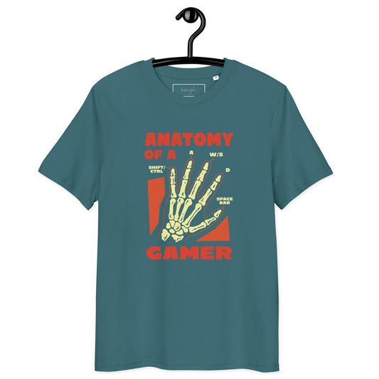 Anatomy of a Gamer – Bio-T-Shirt mit Skelett-Hand