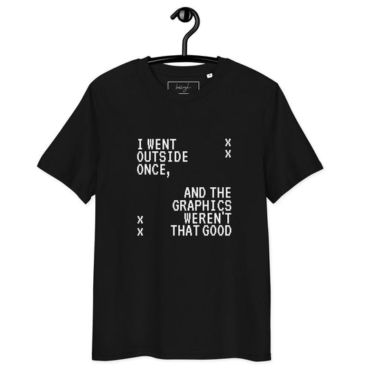 Gaming-Shirt „Graphics Outside“ – Bio, fair und auffällig