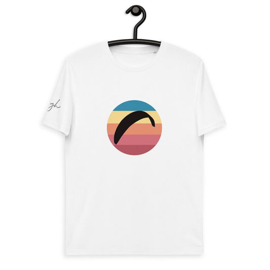 Eco T-Shirt mit Gleitschirm Design - Sun Fall 2 - Ideal für umweltbewusste Paraglider - bullogh#