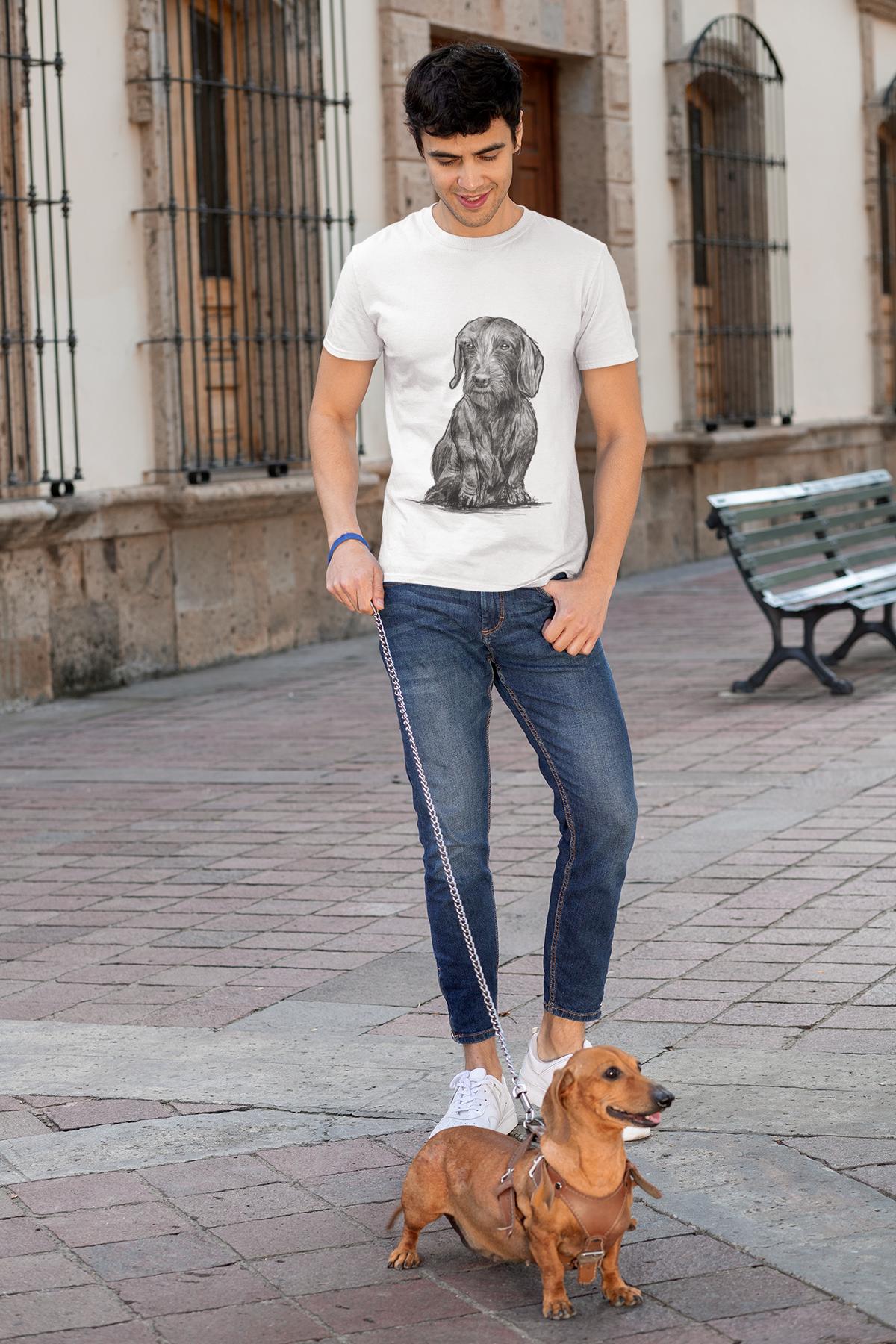 Einzigartiges Dackel T-Shirt aus Bio - Baumwolle – Ideal als Geschenk für Dackel - Liebhaber - bullogh#