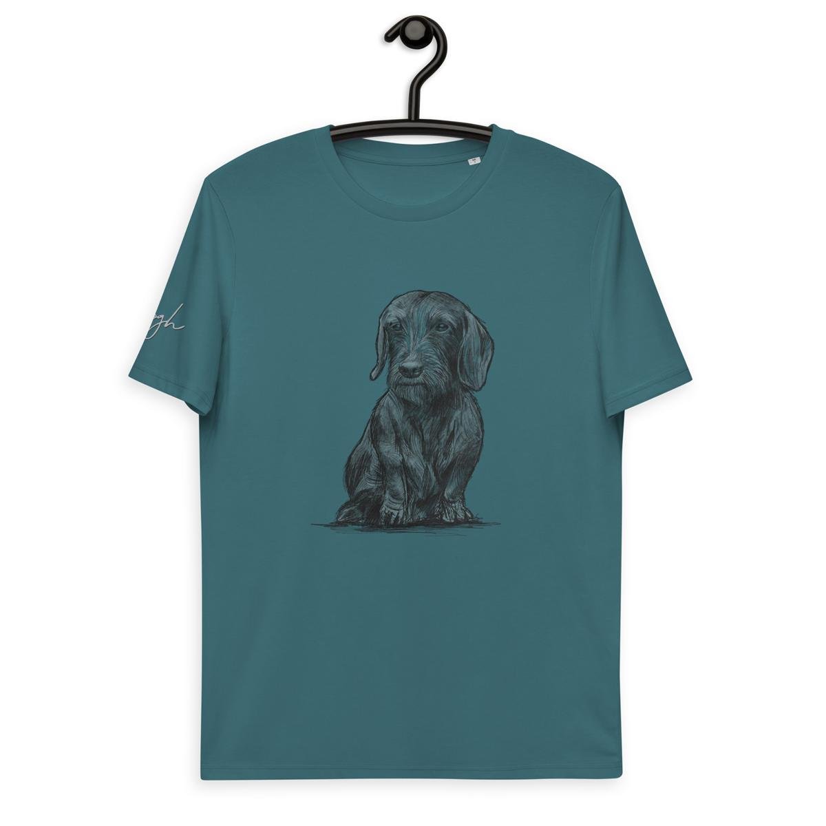 Einzigartiges Dackel T-Shirt aus Bio - Baumwolle – Ideal als Geschenk für Dackel - Liebhaber - bullogh#
