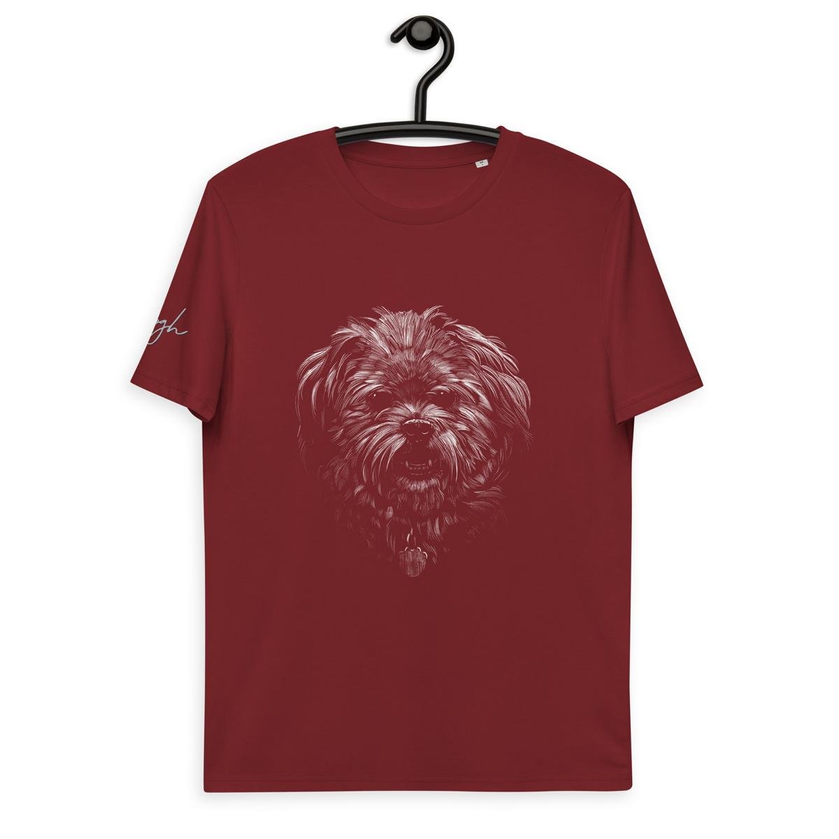 Eleganz in Bio: Shih Tzu Motiv auf Bio Baumwoll T-Shirt, Hunderasse shitzu - bullogh#