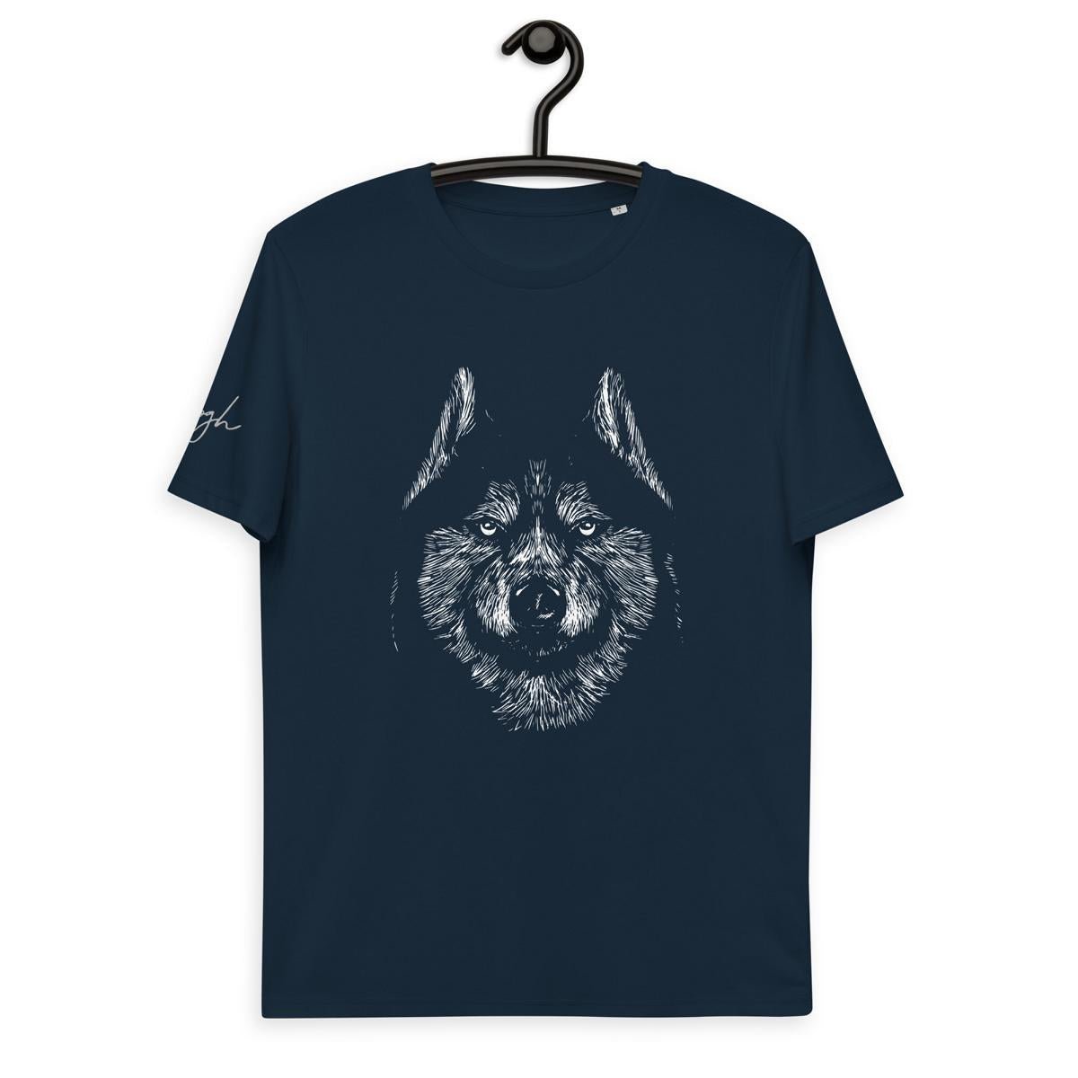 Entdecke die Wildnis: Bio Baumwoll T-Shirt mit Siberian Husky Motiv - bullogh#