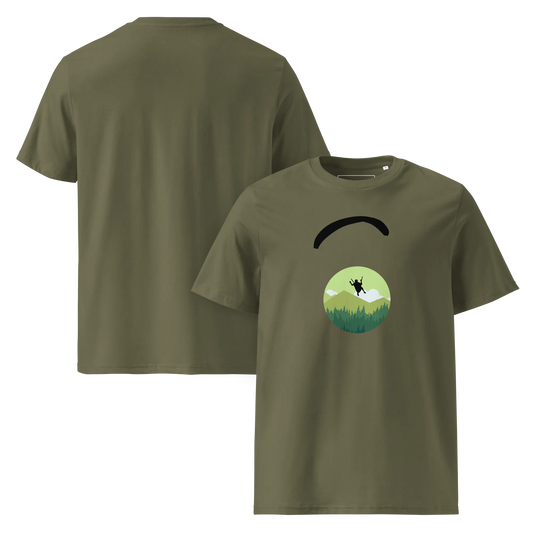 Green Paraglider - T-Shirt aus Bio Baumwolle