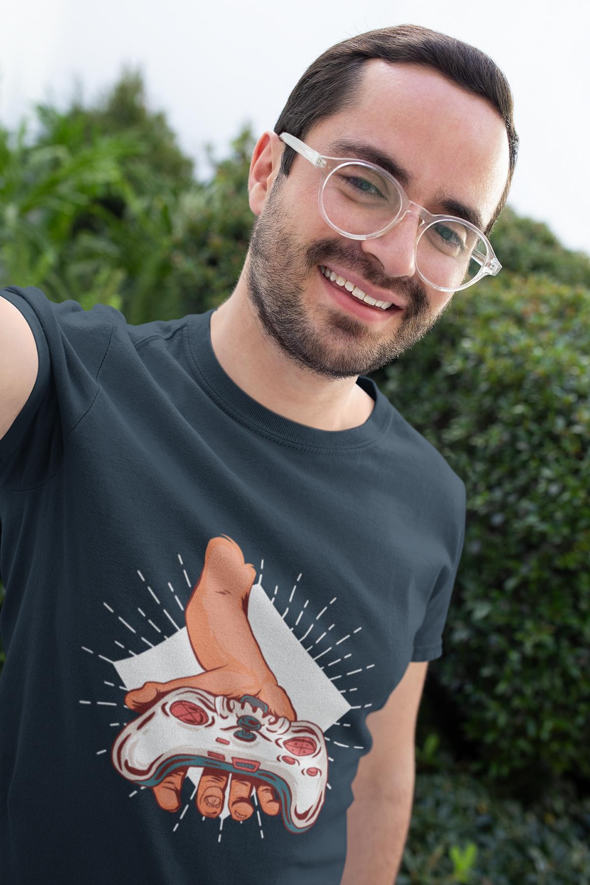Take the Game – Bio-T-Shirt mit Controller-Motiv