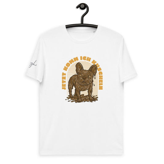 Kuscheliges Bio T-Shirt „Hund will Kuscheln“ – Französische Bulldogge Design für Hundeliebhaber - bullogh#