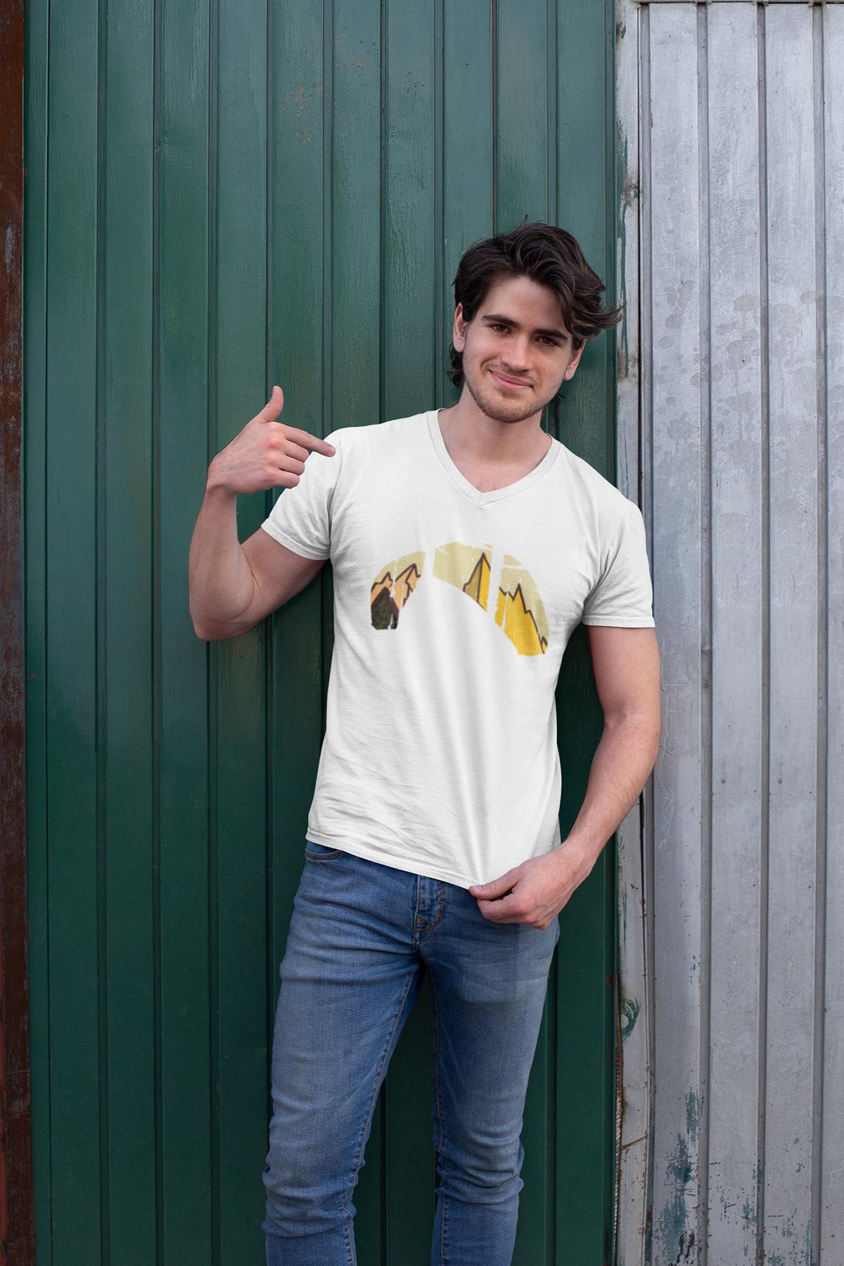 Lustiges Bio T-Shirt für Gleitschirmflieger - Solo Wing Yellow Mountain Design - bullogh#