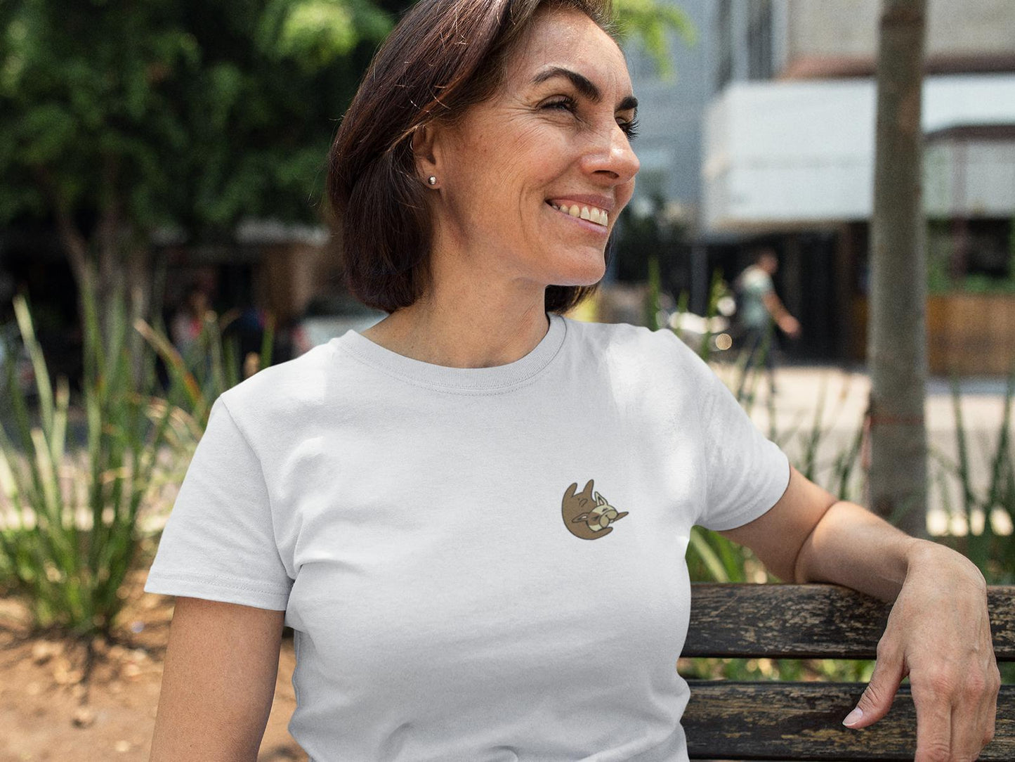 Nachhaltige Bio Baumwoll T-Shirts mit Cartoon Französischer Bulldogge V2 - Stilvolle und umweltfreundliche Mode - bullogh#