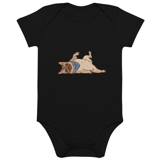 Nachhaltiger Baby Body aus Bio - Baumwolle – Begeisterndes Comic Design für stilbewusste Babys - bullogh#