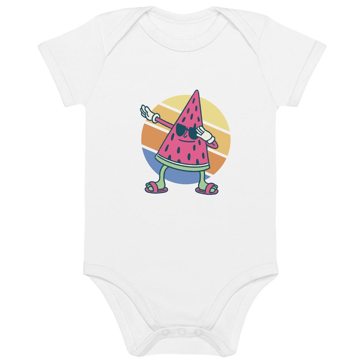 Nachhaltiger Baby Body aus Bio - Baumwolle – Mit süßem Wassermelonen Design - bullogh#