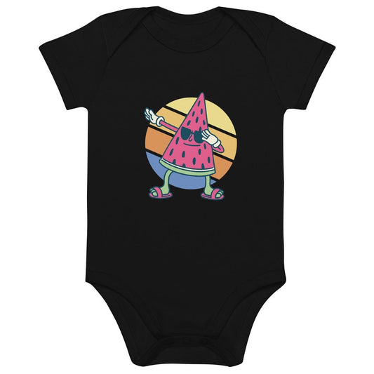 Nachhaltiger Baby Body aus Bio - Baumwolle – Mit süßem Wassermelonen Design - bullogh#