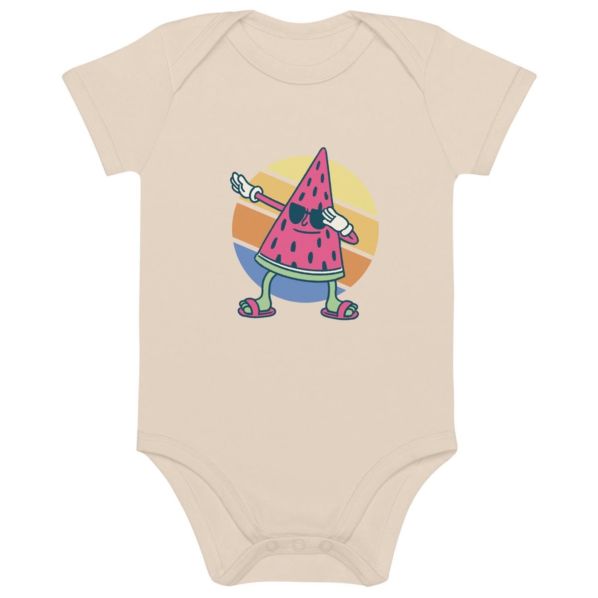 Nachhaltiger Baby Body aus Bio - Baumwolle – Mit süßem Wassermelonen Design - bullogh#