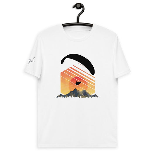 Nachhaltiges Gleitschirm T-Shirt - Wild Life Paraglider Design aus Bio Baumwolle - Trendige Eco - Mode - bullogh#