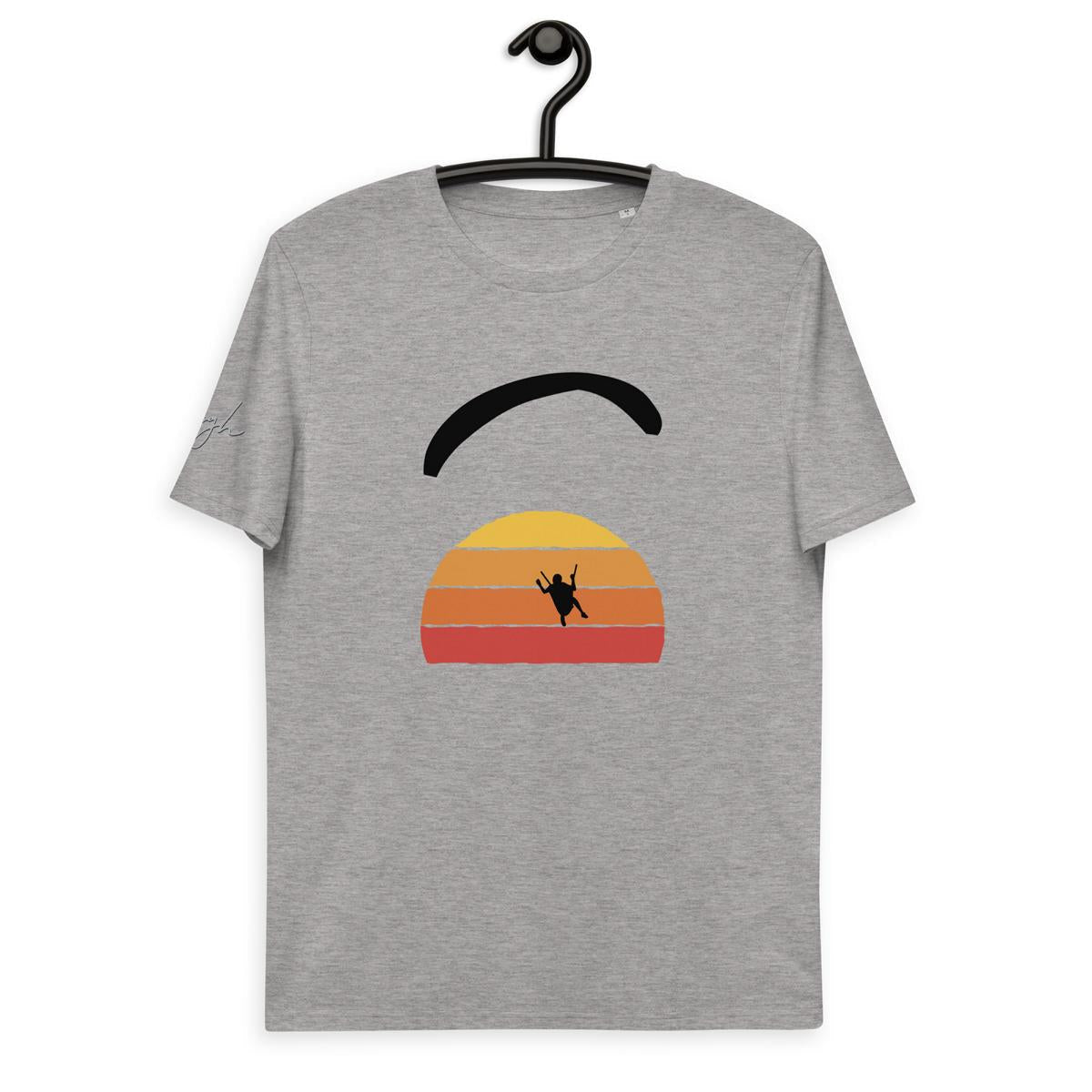 Nachhaltiges Paragliding Shirt - Sunset Fly Design - Hochwertige Bio Baumwolle für Outdoor - Liebhaber - bullogh#