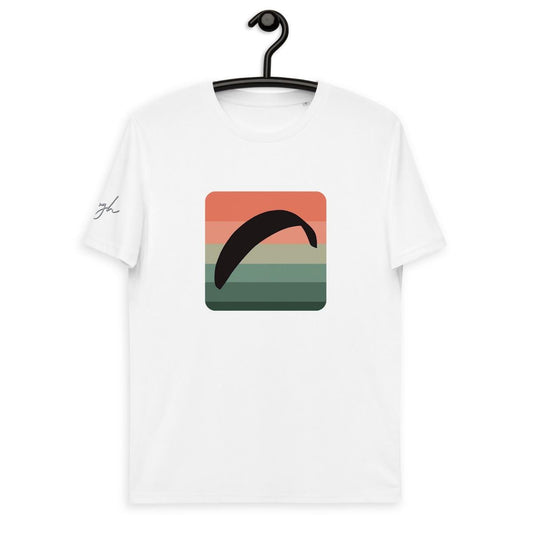 Nachhaltiges Paragliding T-Shirt - Bio Baumwolle mit Cube Design - Unisex Mode für Gleitschirmfans - bullogh#