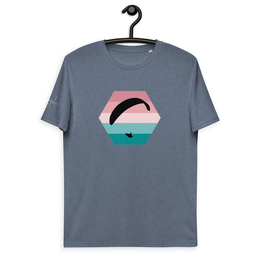 Nachhaltiges Paragliding T-Shirt - Paragliding Hexagon V4 aus Bio Baumwolle - bullogh#