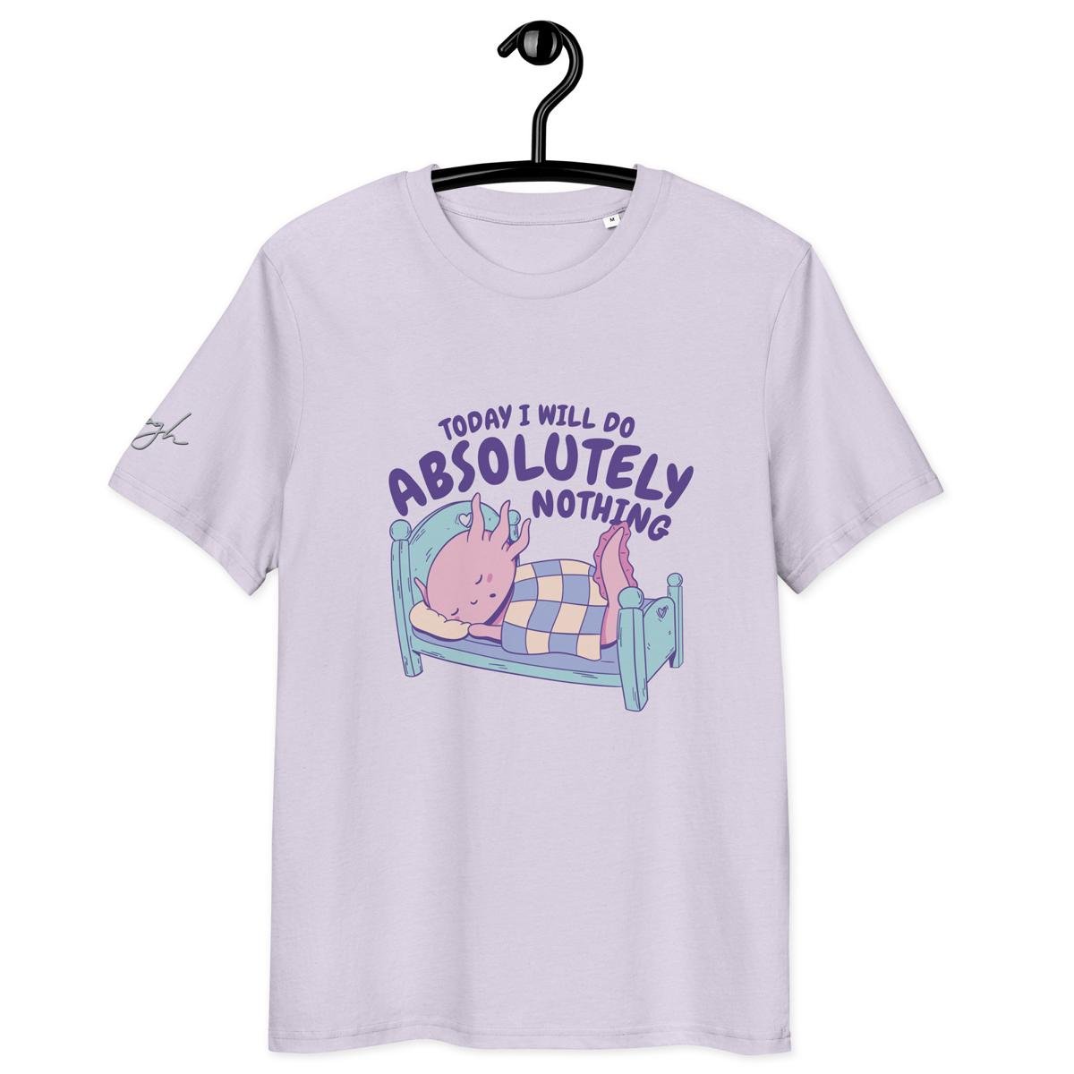 Nachhaltiges T-Shirt aus Bio - Baumwolle – Chilliges Design für Langschläfer - bullogh#