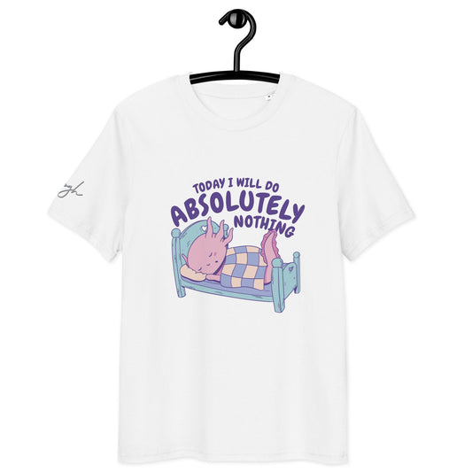 Nachhaltiges T-Shirt aus Bio - Baumwolle – Chilliges Design für Langschläfer - bullogh#