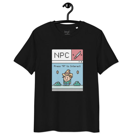 Gaming-Shirt "NPC Press A" – Bio-T-Shirt für Gamer