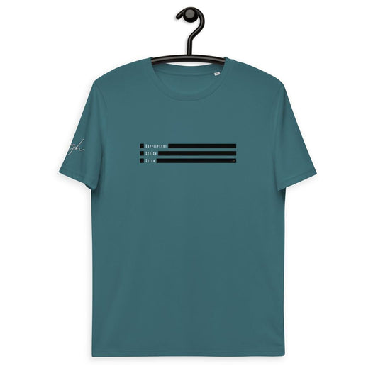 Smiley Shirt aus Bio Baumwolle - Text Smiley Stern Design: Umweltfreundliche Mode - bullogh#