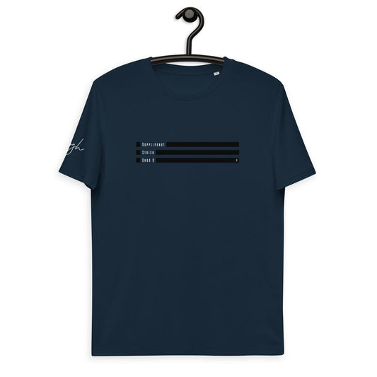 Smiley T-Shirt aus Bio Baumwolle - Emote Text Groß O Design | Eco Fashion - bullogh#