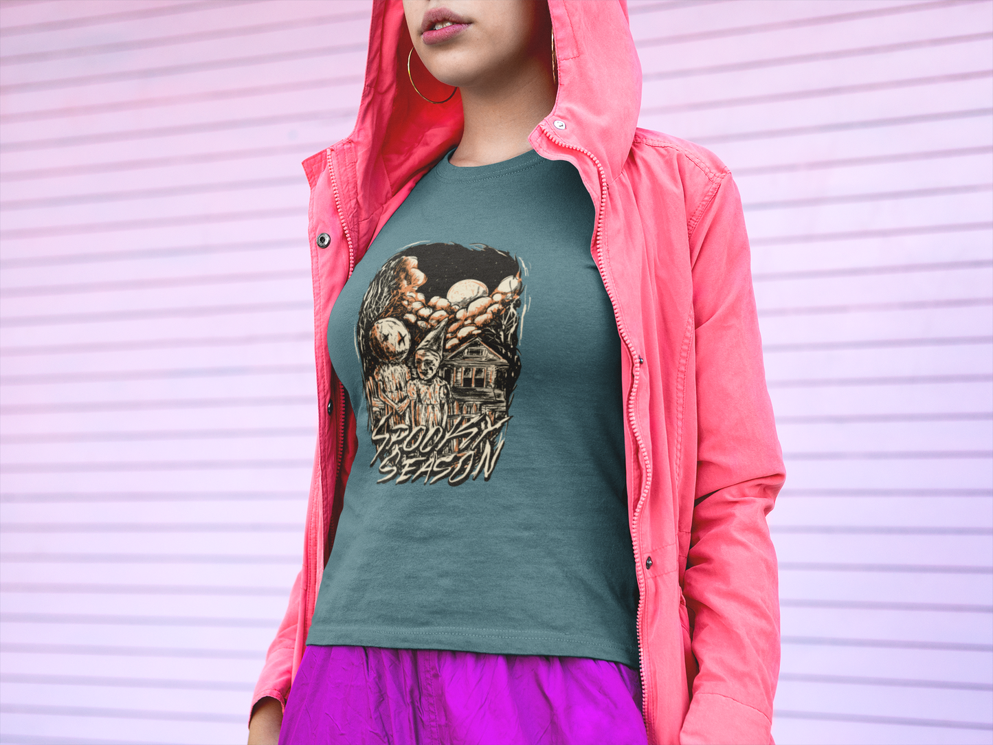 🕸 Haunted Spooky Season – Bio Baumwollshirt für Grusel-Fans