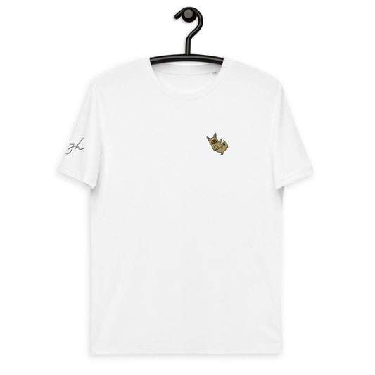 Umweltfreundliches Bio Baumwoll T-Shirt mit Cartoon Französischer Bulldogge V4 - Nachhaltige Mode für alle - bullogh#