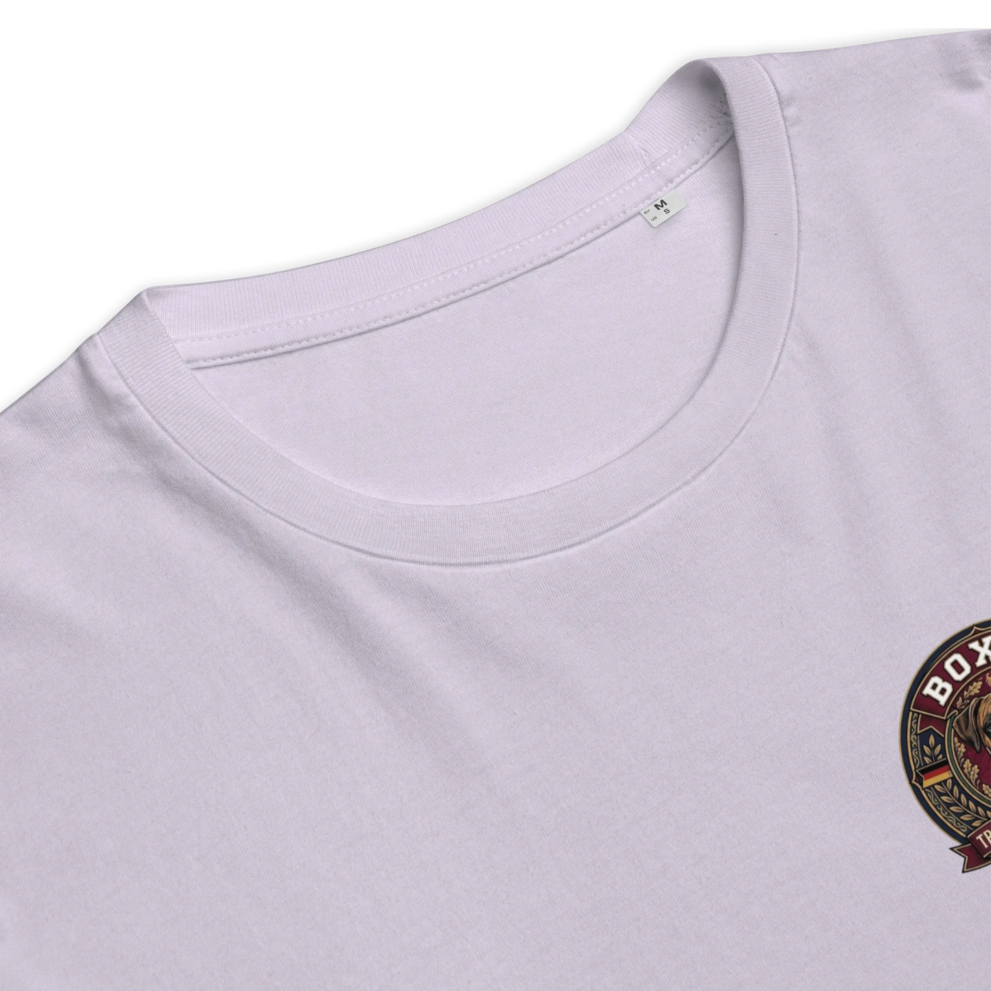 Boxer gestromt Dog Badge – Bio-T-Shirt