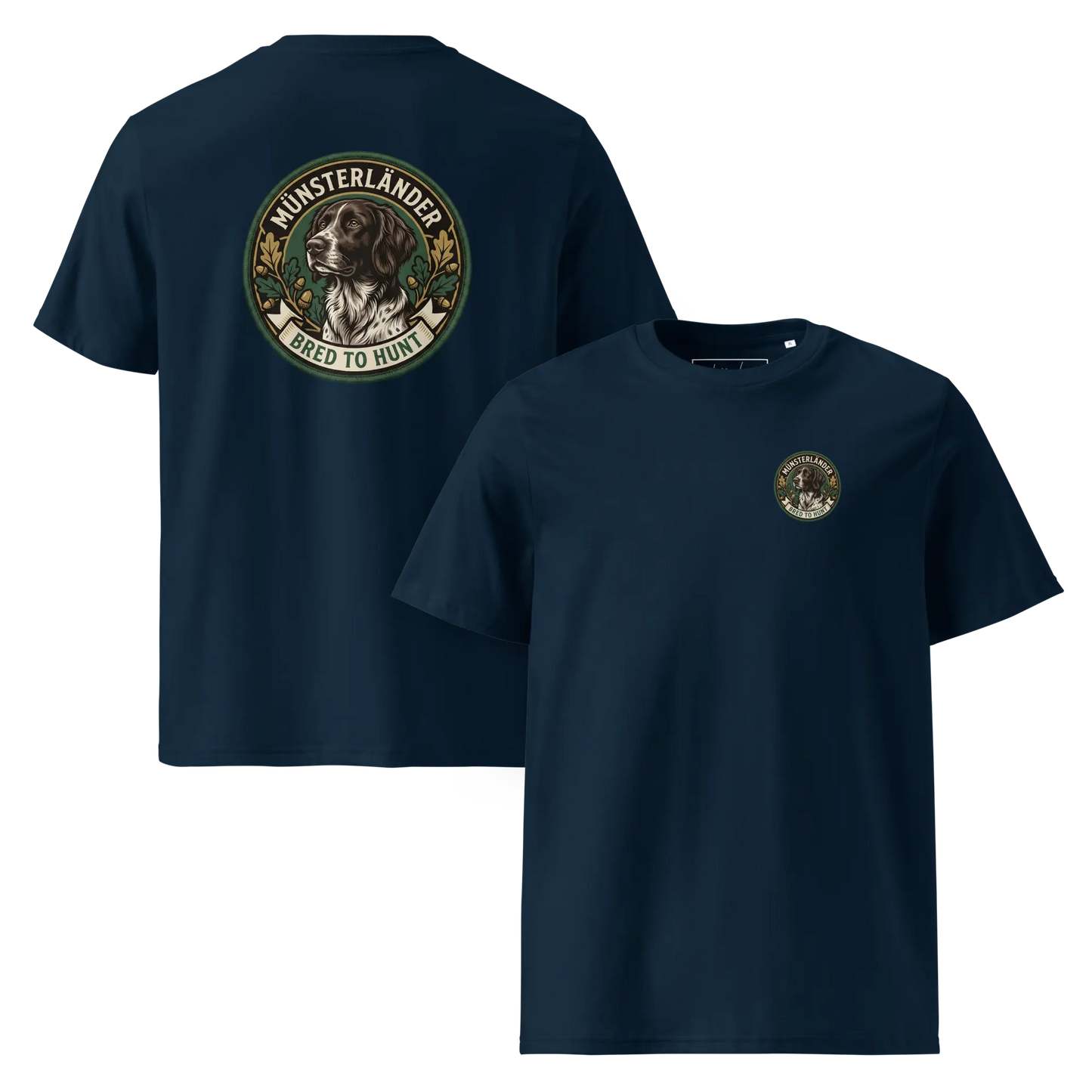 Münsterländer Dog Badge – Bio-T-Shirt | bullogh