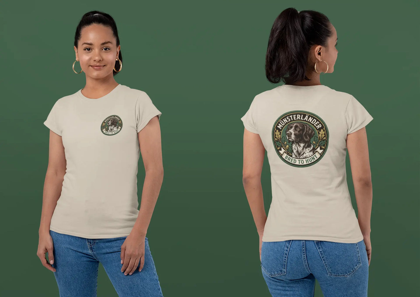 Münsterländer Dog Badge – Bio-T-Shirt | bullogh
