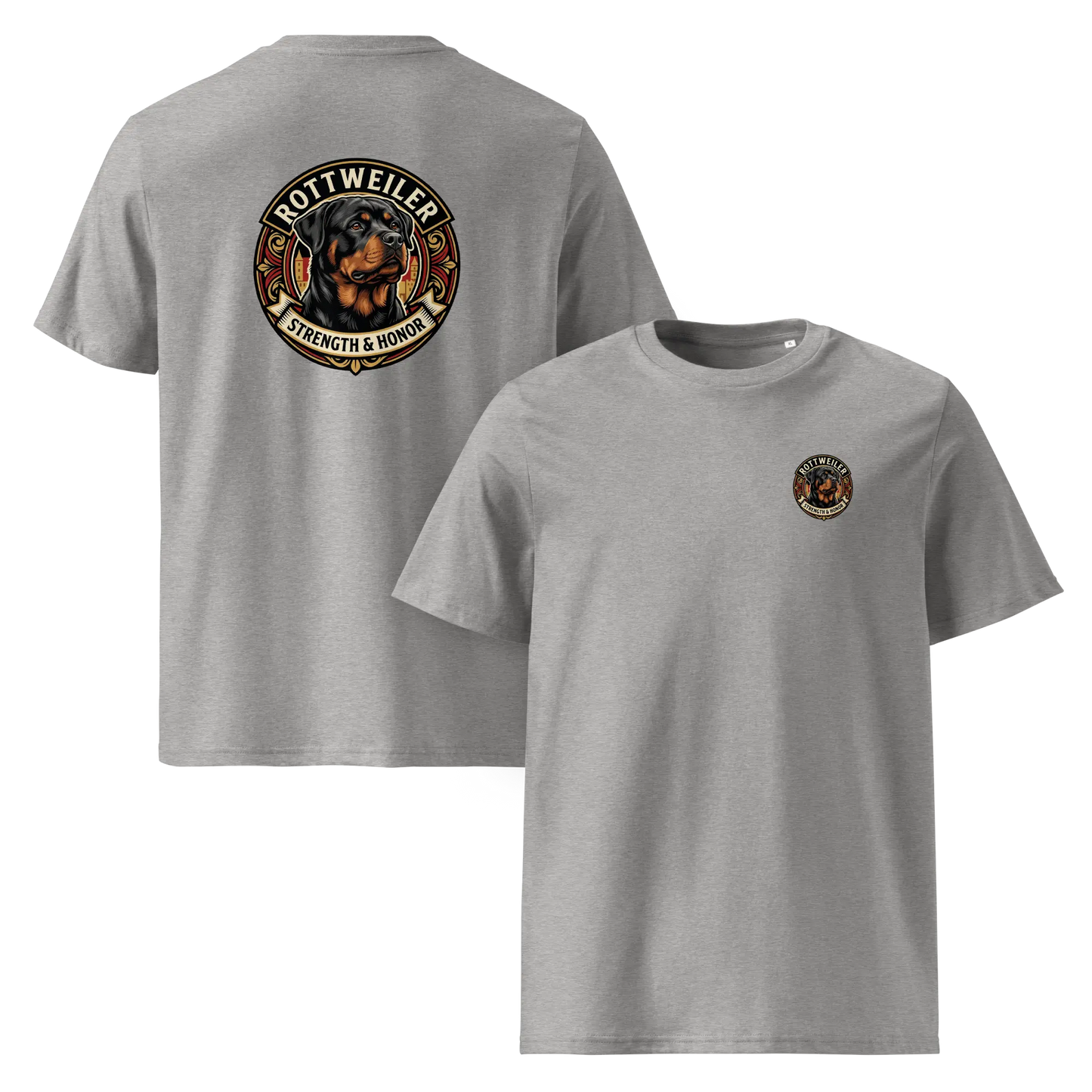 Rottweiler Dog Badge – Bio-T-Shirt